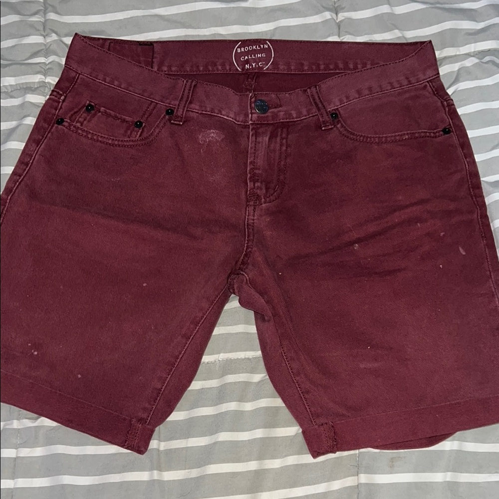Brooklyn Cloth Men's Burgundy Jean Shorts